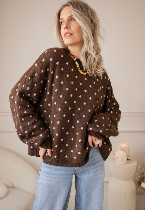 Surrounded By Dots Choco - Trui