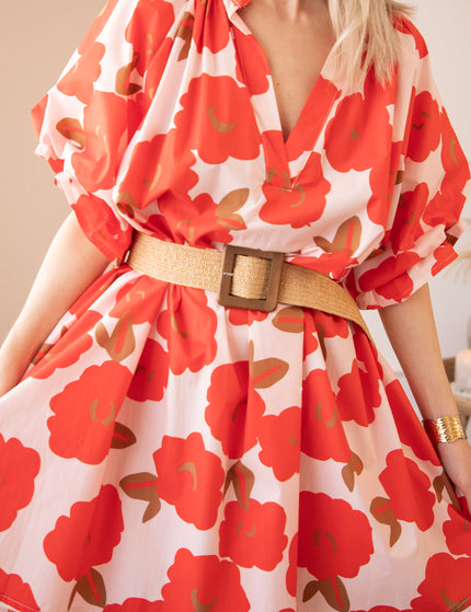 Poppy Petal Soft Pink/Red - Jurk