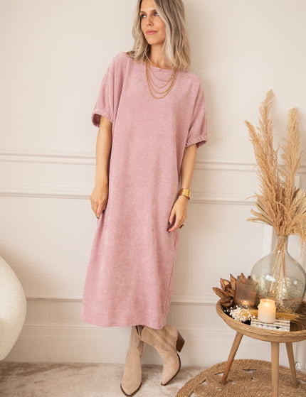 Maxikleid - Valery Velvet - Altrosa