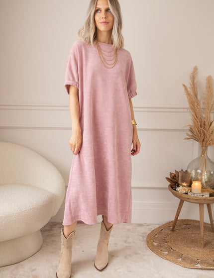 Maxikleid - Valery Velvet - Altrosa