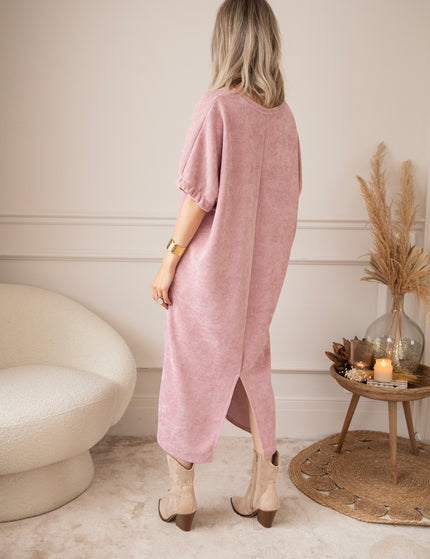 Maxikleid - Valery Velvet - Altrosa