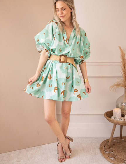 Poppy Petal Mint - Jurk