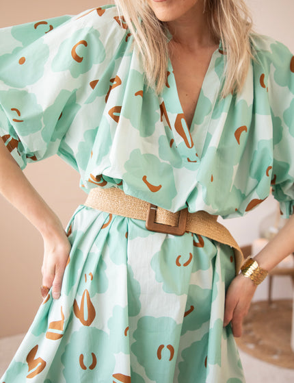 Poppy Petal Mint - Jurk