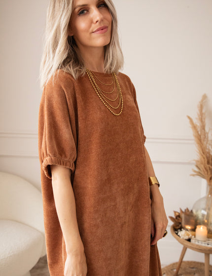 Valery Velvet Brown - Maxi Dress