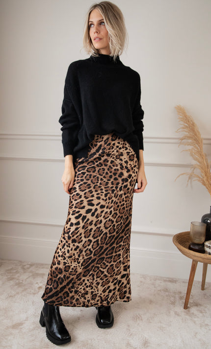 Wild And Wandering Beige - Maxi Skirt