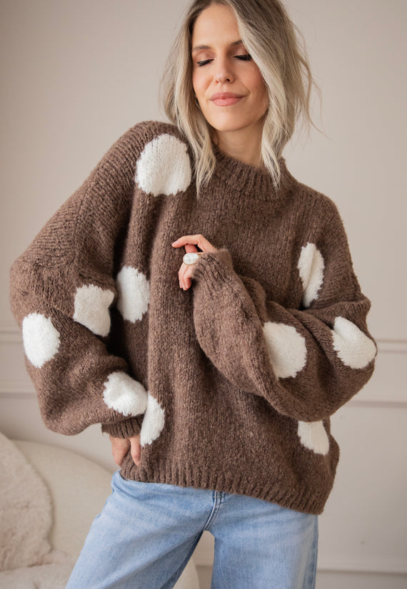 Maxi Dots Brown - Trui