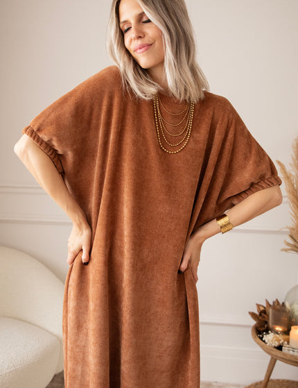 Valery Velvet Brown - Maxi Dress