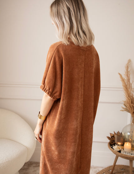 Valery Velvet Brown - Maxi Dress