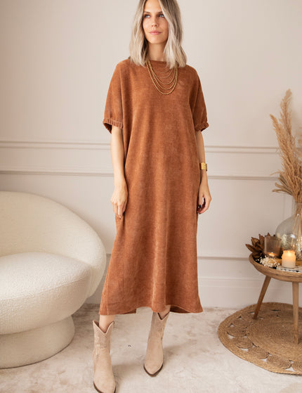Valery Velvet Brown - Maxi Dress
