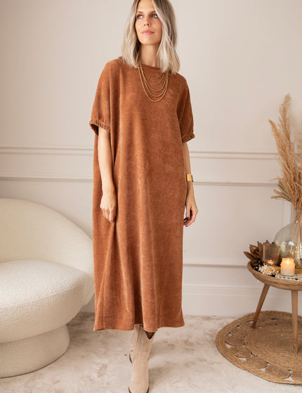 Valery Velvet Brown - Maxi Dress