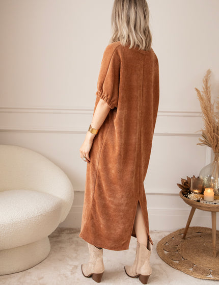 Valery Velvet Brown - Maxi Dress