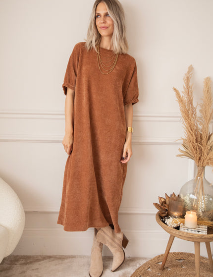 Valery Velvet Brown - Maxi Dress