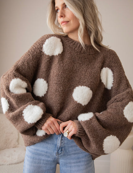 Maxi Dots Brown - Trui