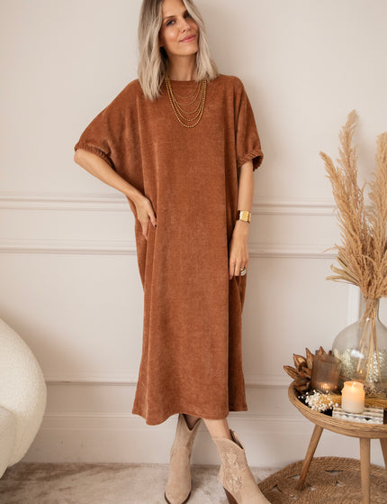 Valery Velvet Brown - Maxi Dress