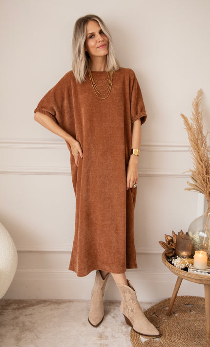 Valery Velvet Brown - Maxi Dress
