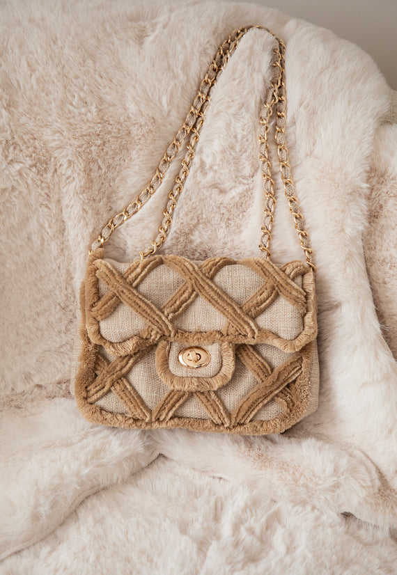 Woven Wanderer Sand - Handtas