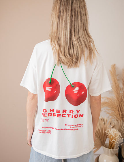 T-Shirt - Sweet As A Cherry - Weiß