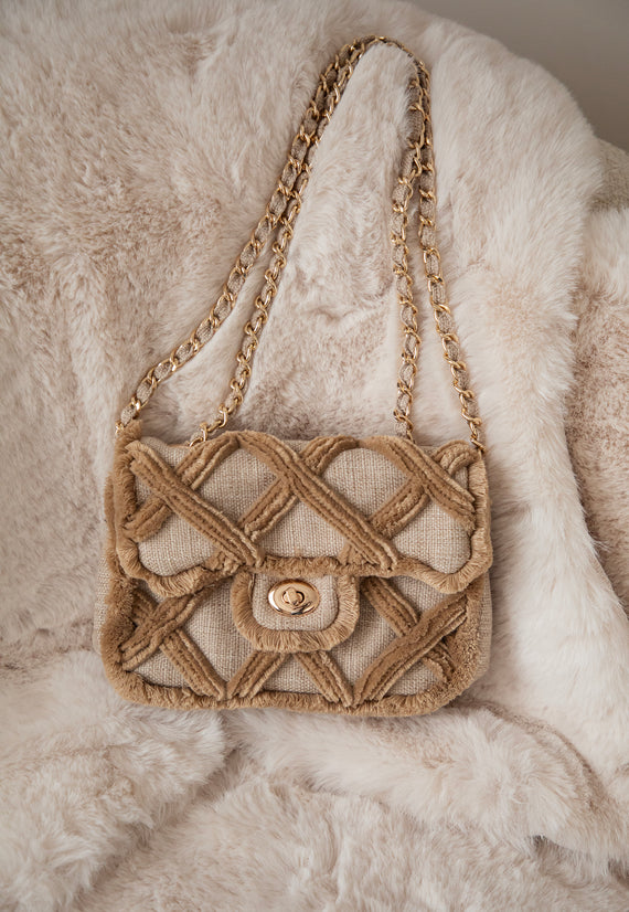 Woven Wanderer Sand - Handtas