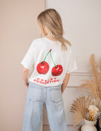 T-Shirt - Sweet As A Cherry - Weiß