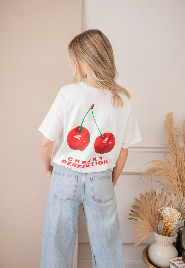 T-Shirt - Sweet As A Cherry - Weiß