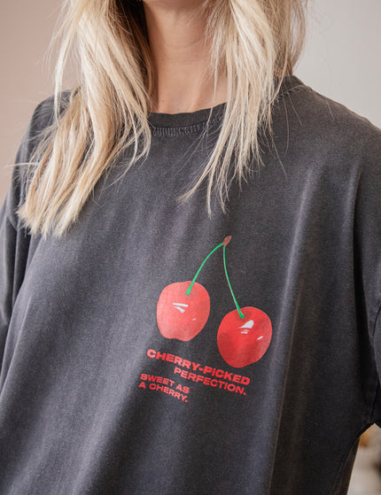 T-Shirt - Sweet As A Cherry - Dunkelgrau