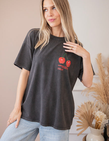 T-Shirt - Sweet As A Cherry - Dunkelgrau