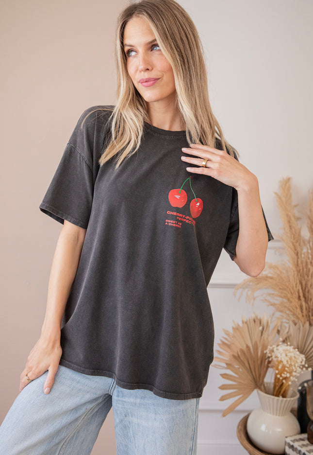 Sweet As A Cherry Dark Grey - T-Shirt