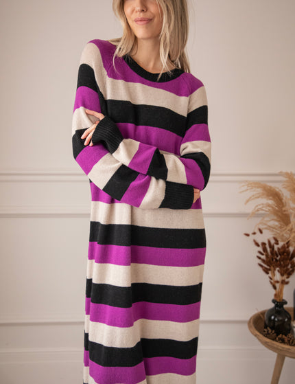 Phoebe Purple/Black - Maxi Dress