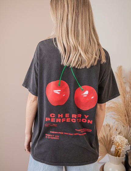 T-Shirt - Sweet As A Cherry - Dunkelgrau