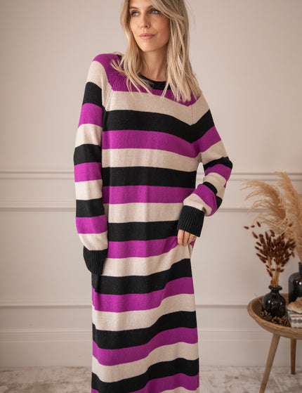 Phoebe Purple/Black - Maxi Dress