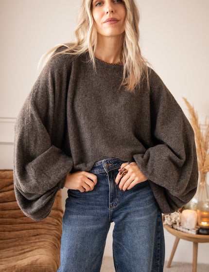 Cozy Wing Knit Dark Grey - Sweater