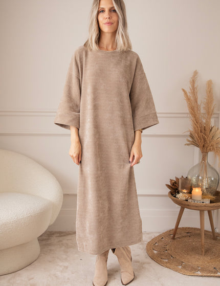 Viva Velvet Taupe - Maxi Dress