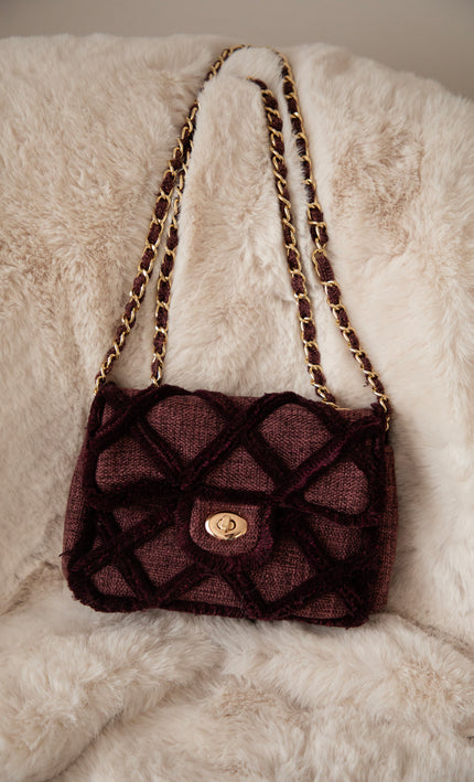 Woven Wanderer Bordeaux - Handtas