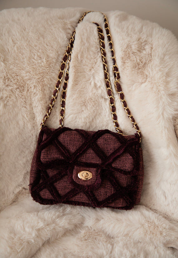 Woven Wanderer Bordeaux - Handtas