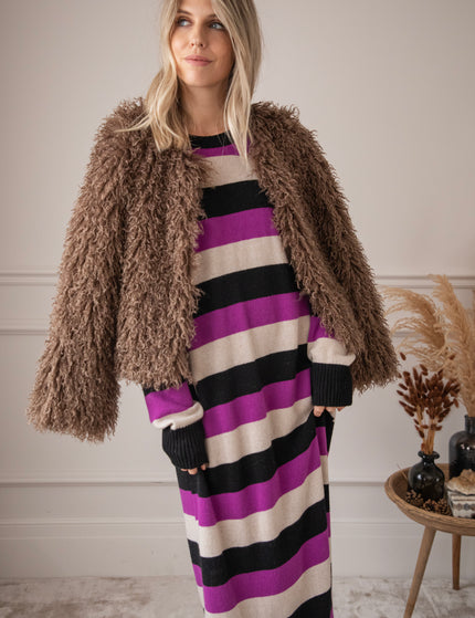 Phoebe Purple/Black - Maxi Jurk