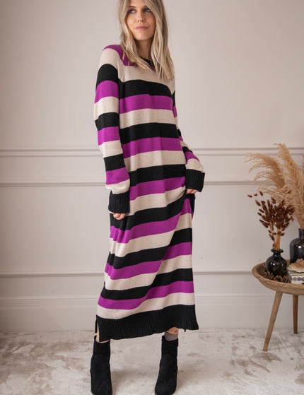 Phoebe Purple/Black - Maxi Dress