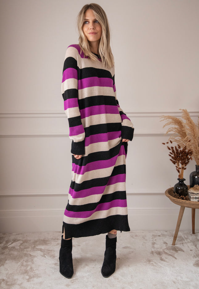 Phoebe Purple/Black - Maxi Dress