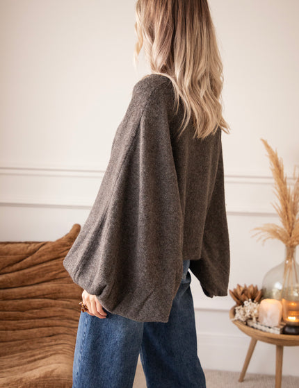 Cozy Wing Knit Dark Grey - Sweater