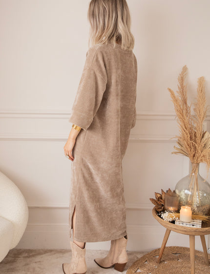 Viva Velvet Taupe - Maxi Dress