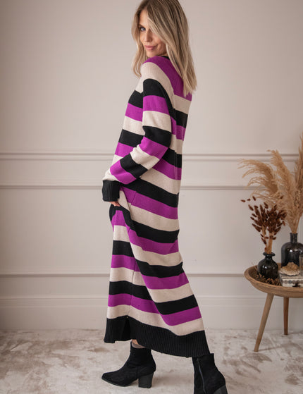 Phoebe Purple/Black - Maxi Dress