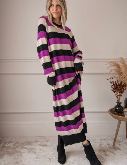 Phoebe Purple/Black - Maxi Dress