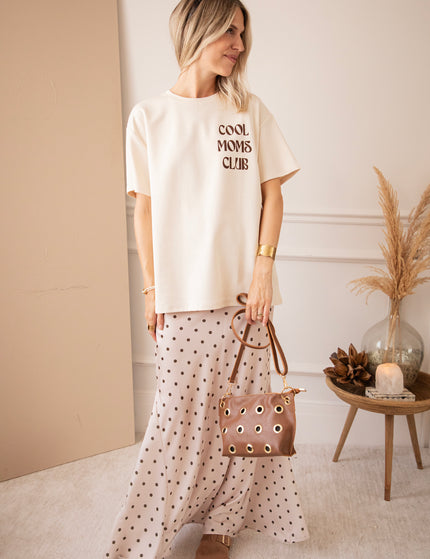 Cool Moms Club Beige/Choco - T-Shirt