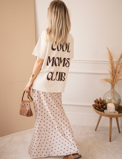 Cool Moms Club Beige/Choco - T-Shirt