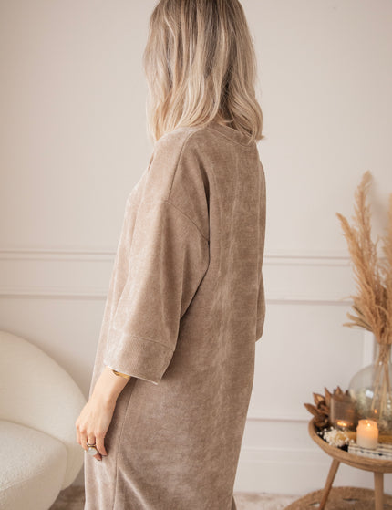 Viva Velvet Taupe - Maxi Dress