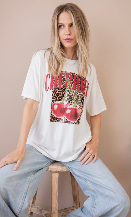 Cherry Wild White - T-Shirt