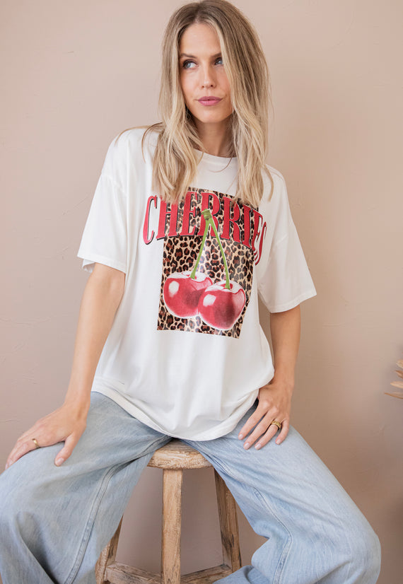 Cherry Wild White - T-Shirt