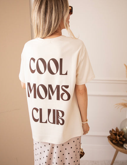 Cool Moms Club Beige/Choco - T-Shirt