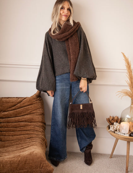 Cozy Wing Knit Dark Grey - Sweater