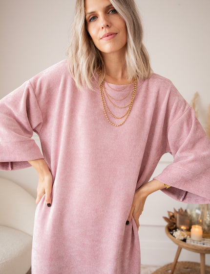 Viva Velvet Old Pink - Maxi Dress