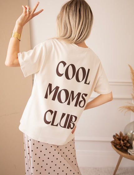 Cool Moms Club Beige/Choco - T-Shirt